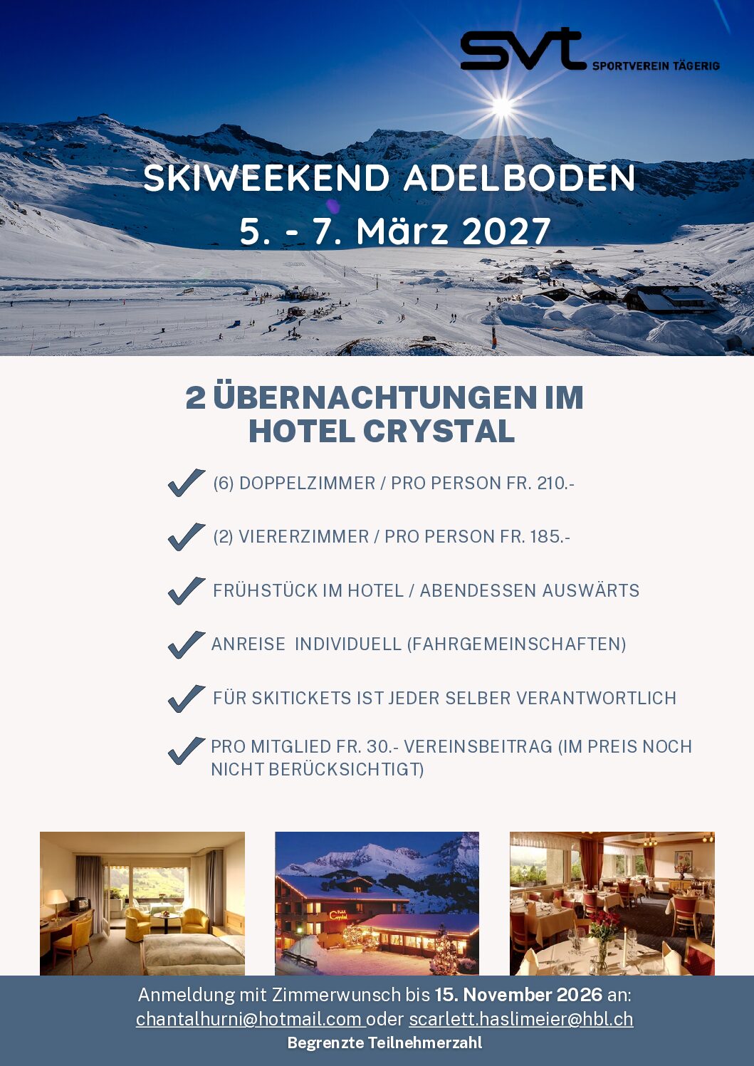 Skiweekend SV Tägerig 2027